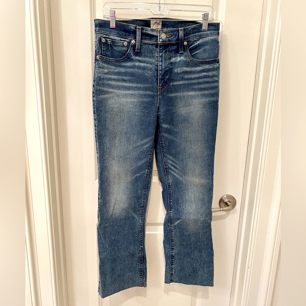 J Crew Billie Demi Boot Cropped Jeans Size 29
